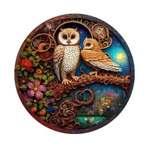 Vibrant Owl Puzzle Art MEDIUM